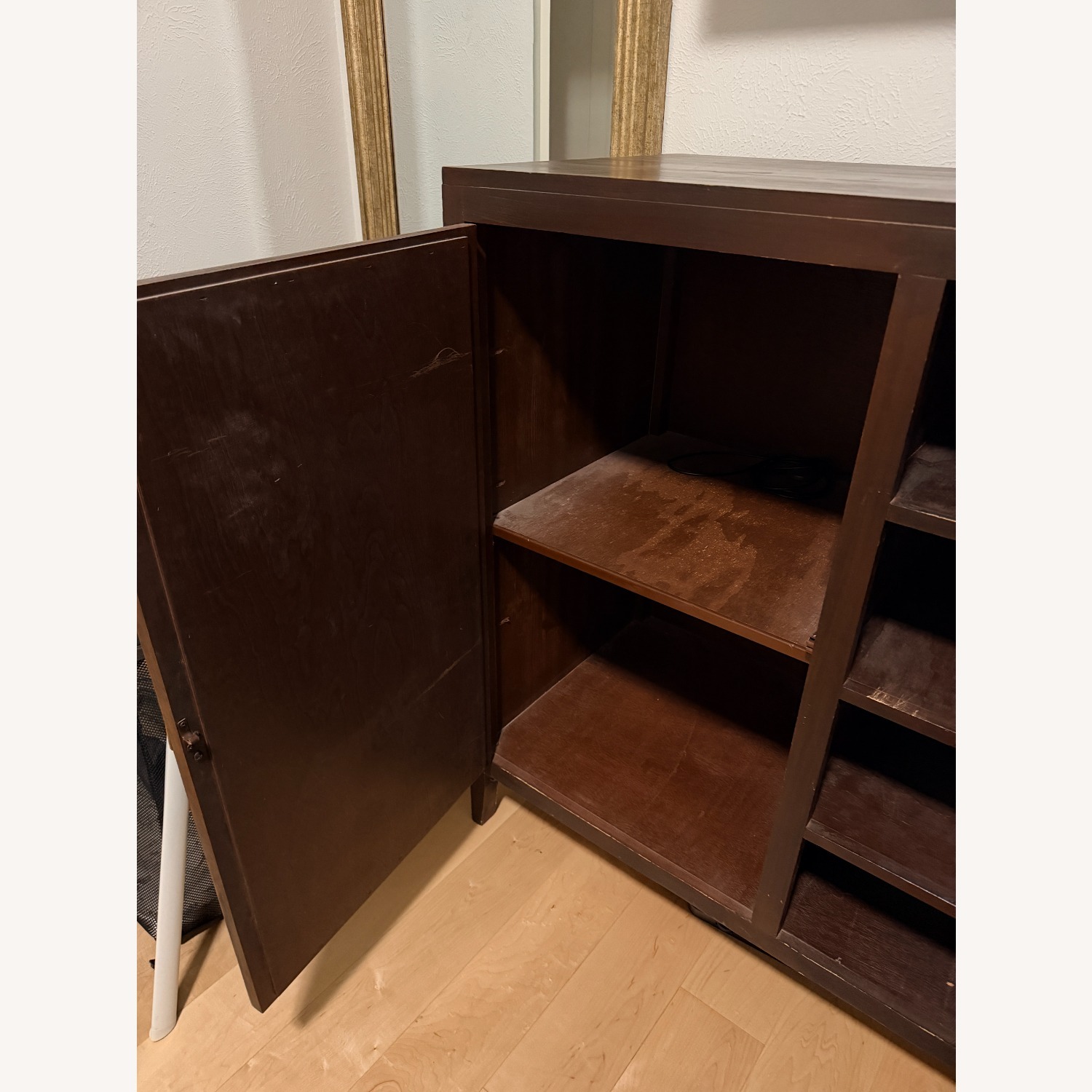 Vintage/Antique Finds Dark Brown Media Storage - image-4