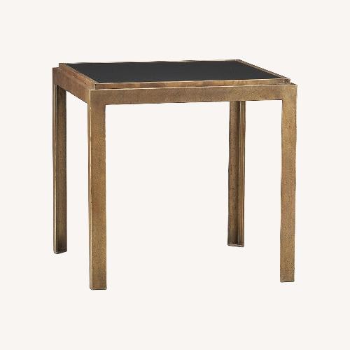 Used Crate & Barrel Pascal Black Metal Side Tables for sale on AptDeco