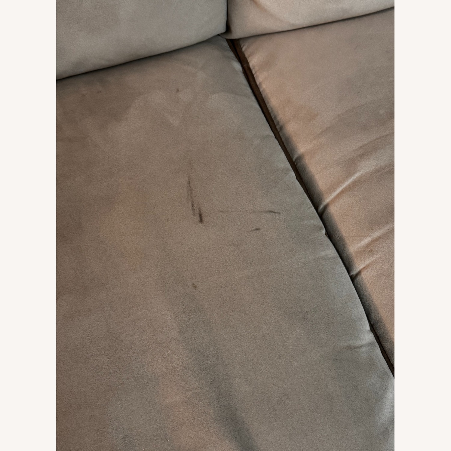 H.M. Richards Light Brown Fabric 3+ Seater Sofa - image-2