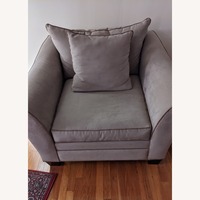 H.M. Richards Light Brown Fabric Armchair