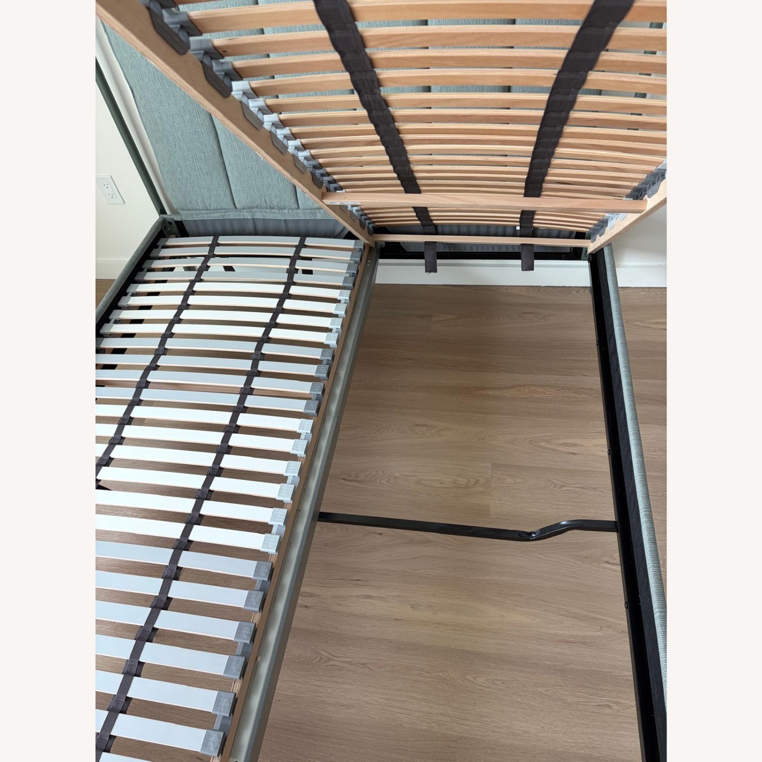 IKEA Green Fabric Queen Bed - image-5