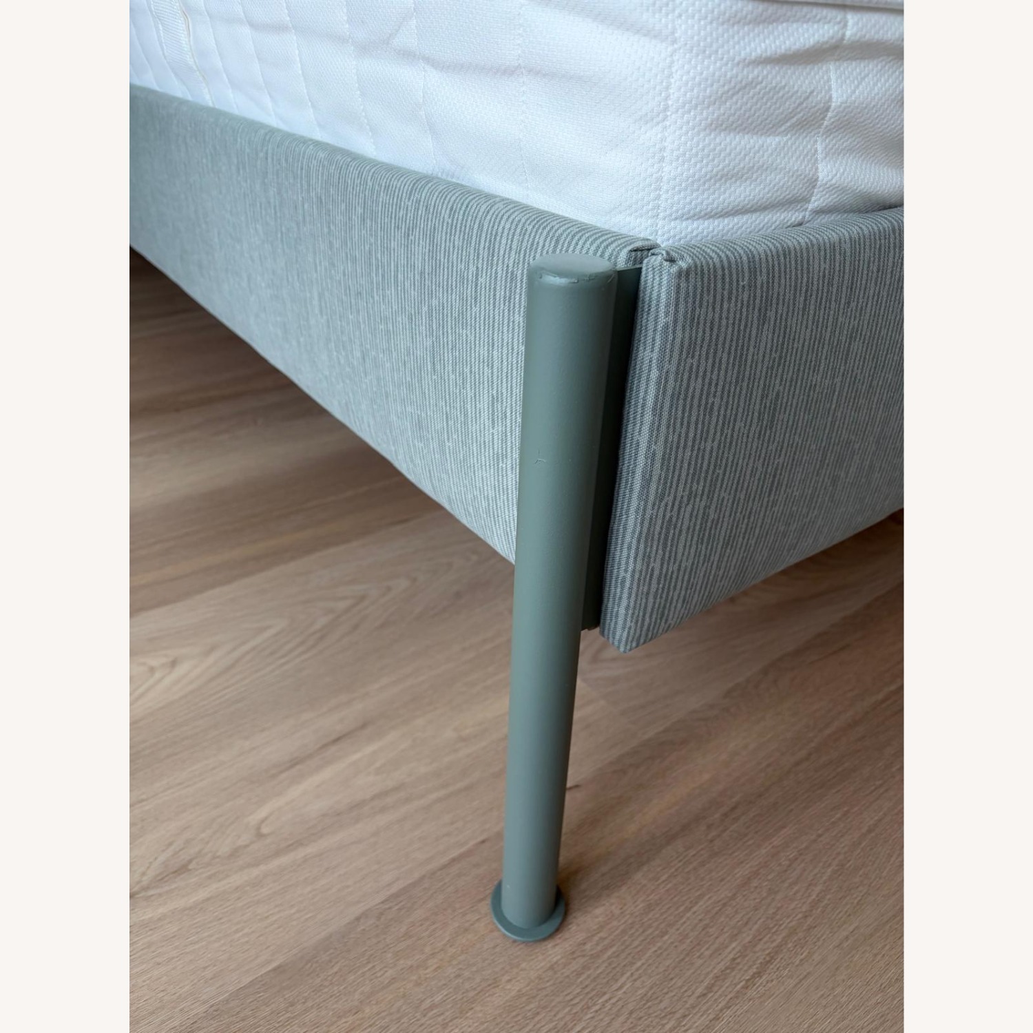 IKEA Green Fabric Queen Bed - image-6