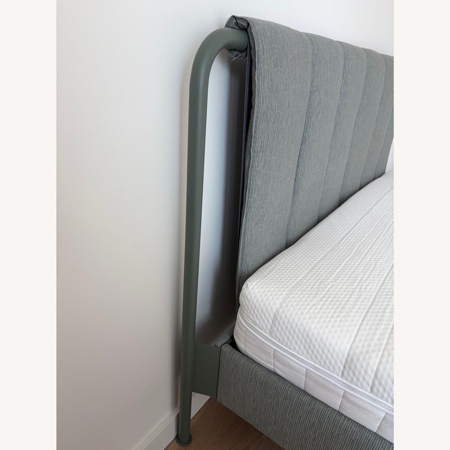 IKEA Green Fabric Queen Bed - image-3