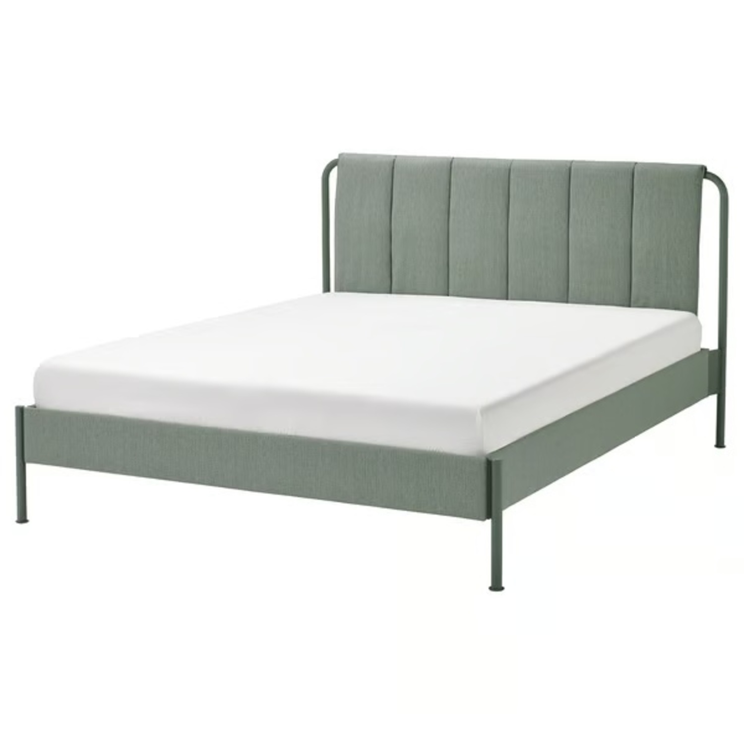IKEA Green Fabric Queen Bed - image-9