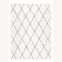 Ruggable White Wool Blend Area Rug 3' x 5'