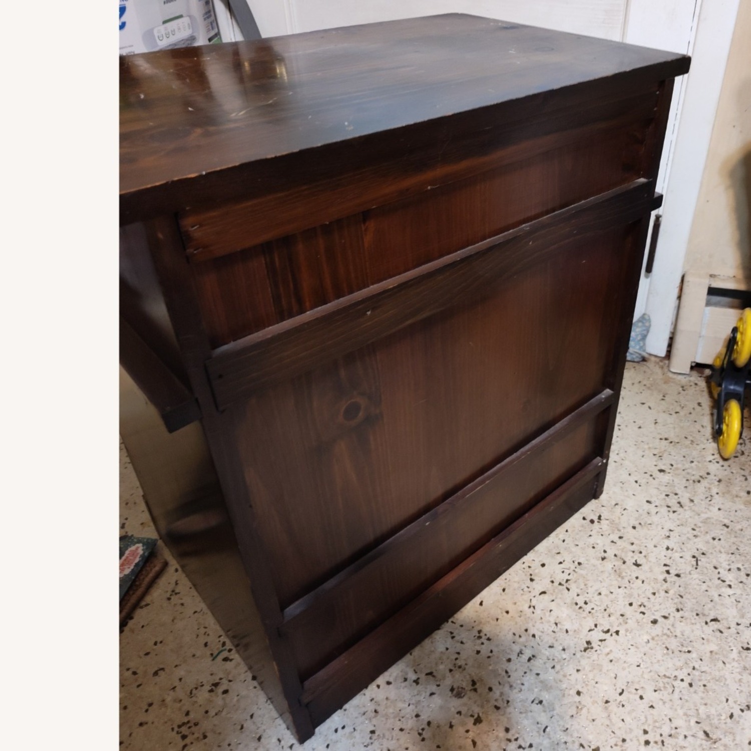 Vintage Large Bin & 4 Drawers Solid Pine - image-6