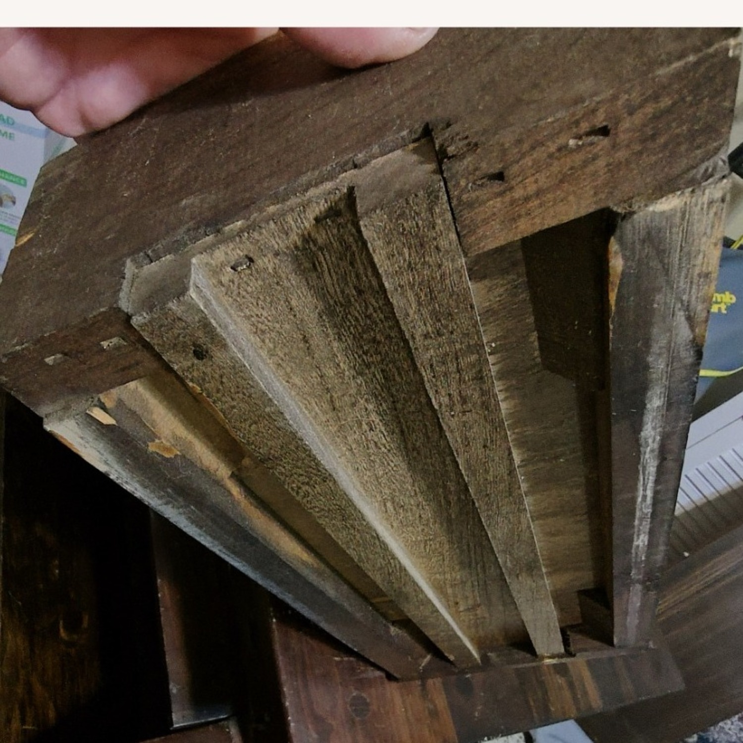 Vintage Large Bin & 4 Drawers Solid Pine - image-5