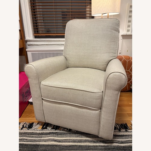 Used Pottery Barn Kids Natural Fabric Nursing Chair for sale on AptDeco