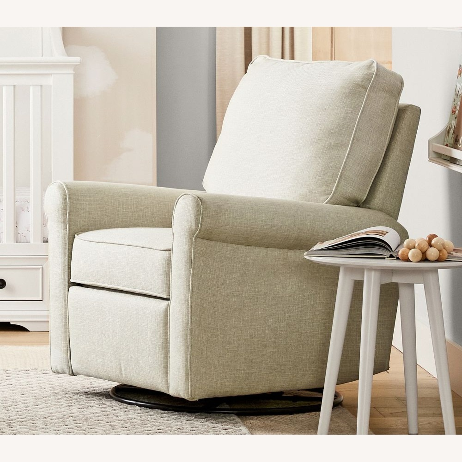 Pottery Barn Kids Natural Fabric Nursing Chair - image-5