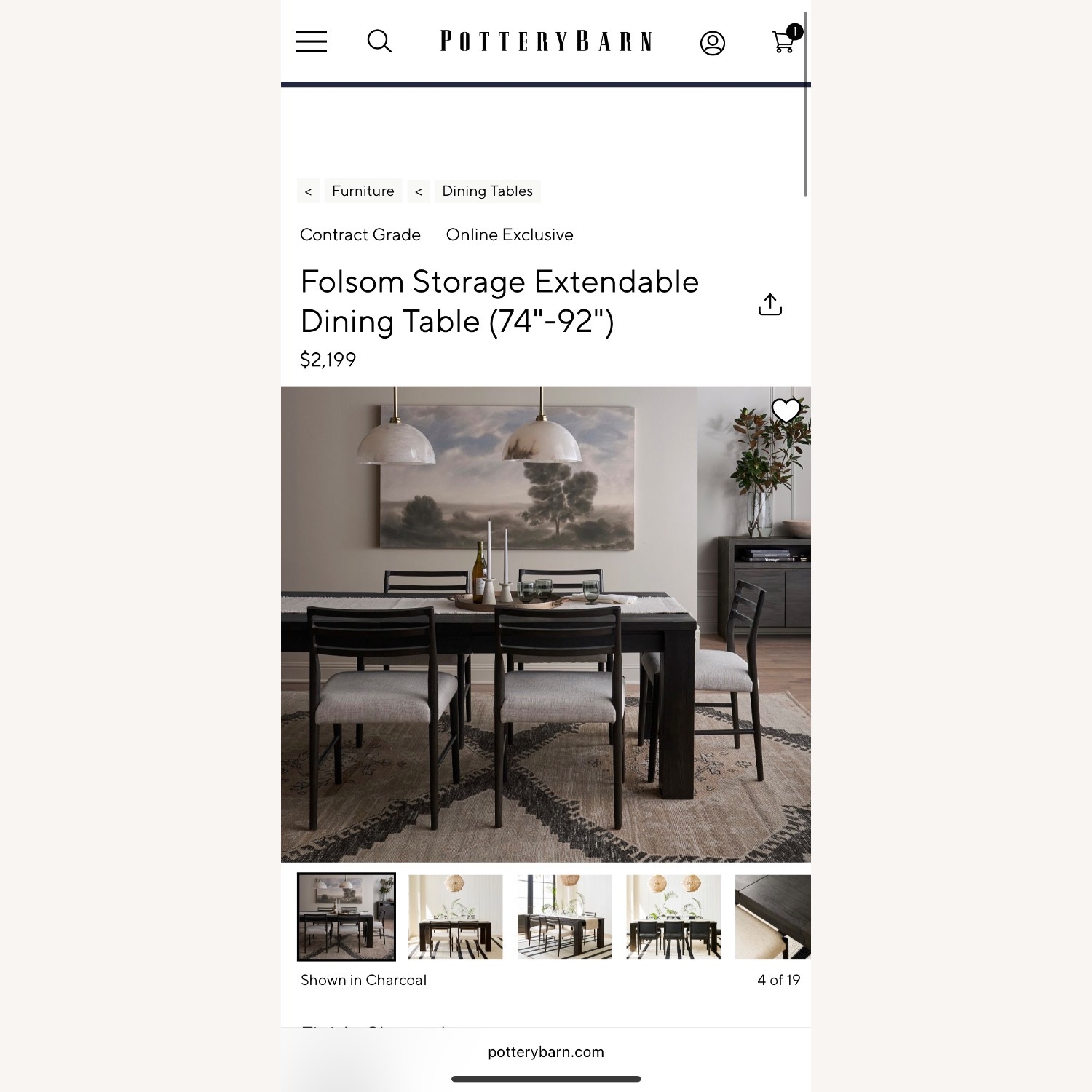 Folsom Storage Extendable Dining Table  - image-2