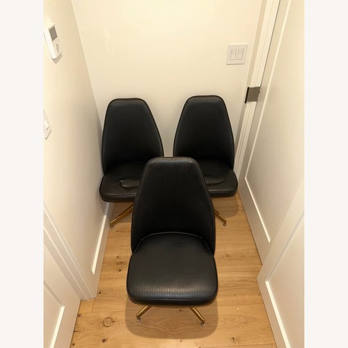 Used Cal-Style Furniture Black MCM Space Age Chairs for sale on AptDeco