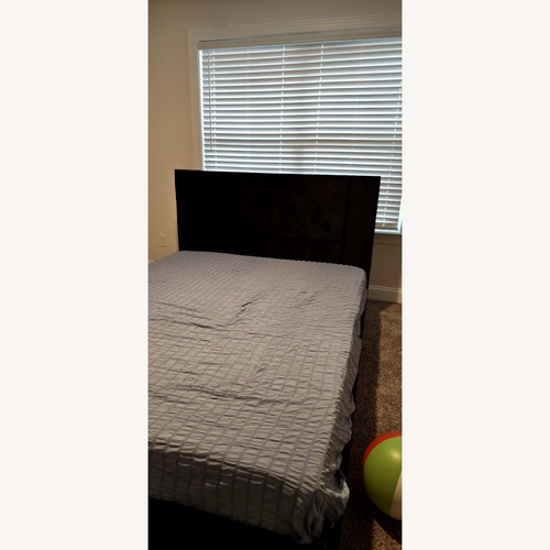 Used Black Fabric Queen Bed for sale on AptDeco