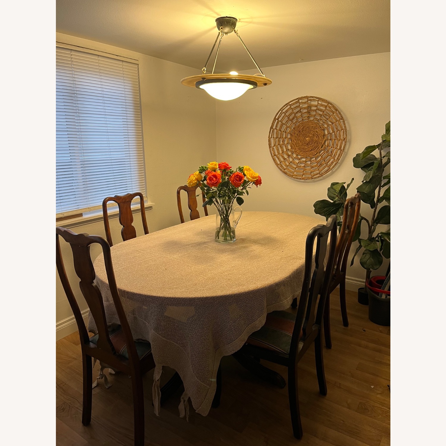 Vintage/Antique Dark Brown Wood Dining Sets - image-3