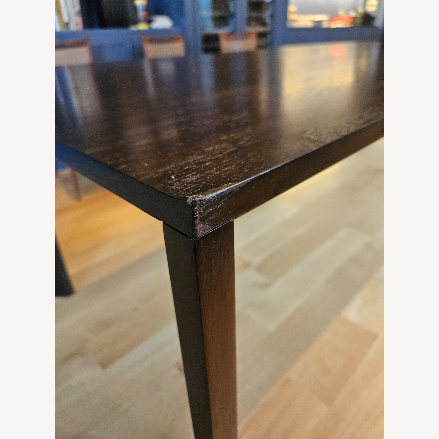 Restoration Hardware Dark Brown Wood Dining Table - image-2