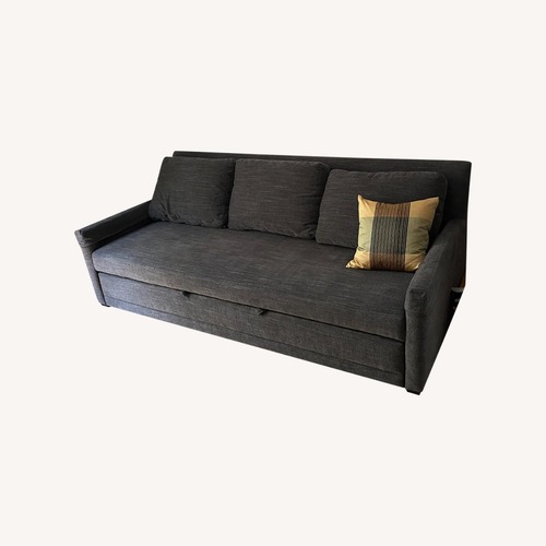Used Crate & Barrel Dark Gray Fabric Sleeper Sofa for sale on AptDeco