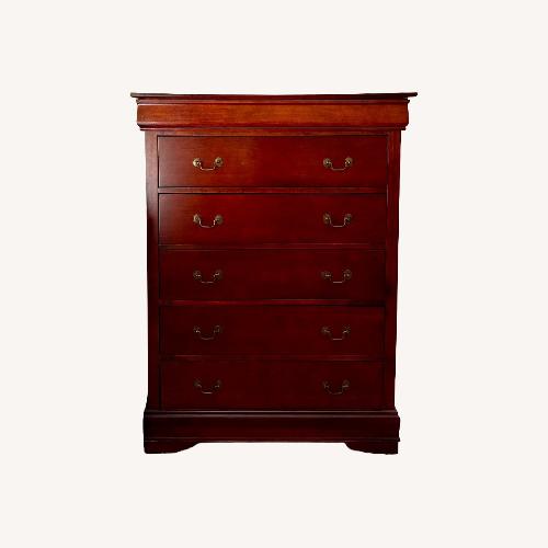 Used Dark Brown Wood Chest for sale on AptDeco