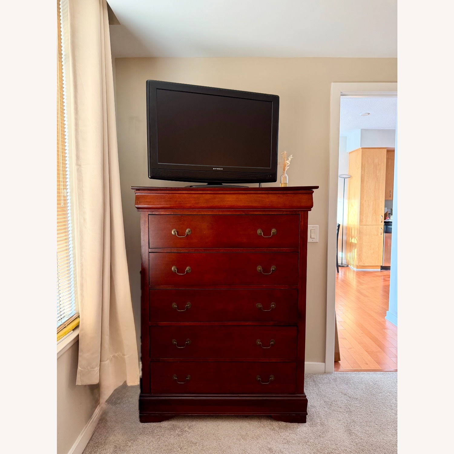Dark Brown Wood Chest - image-1