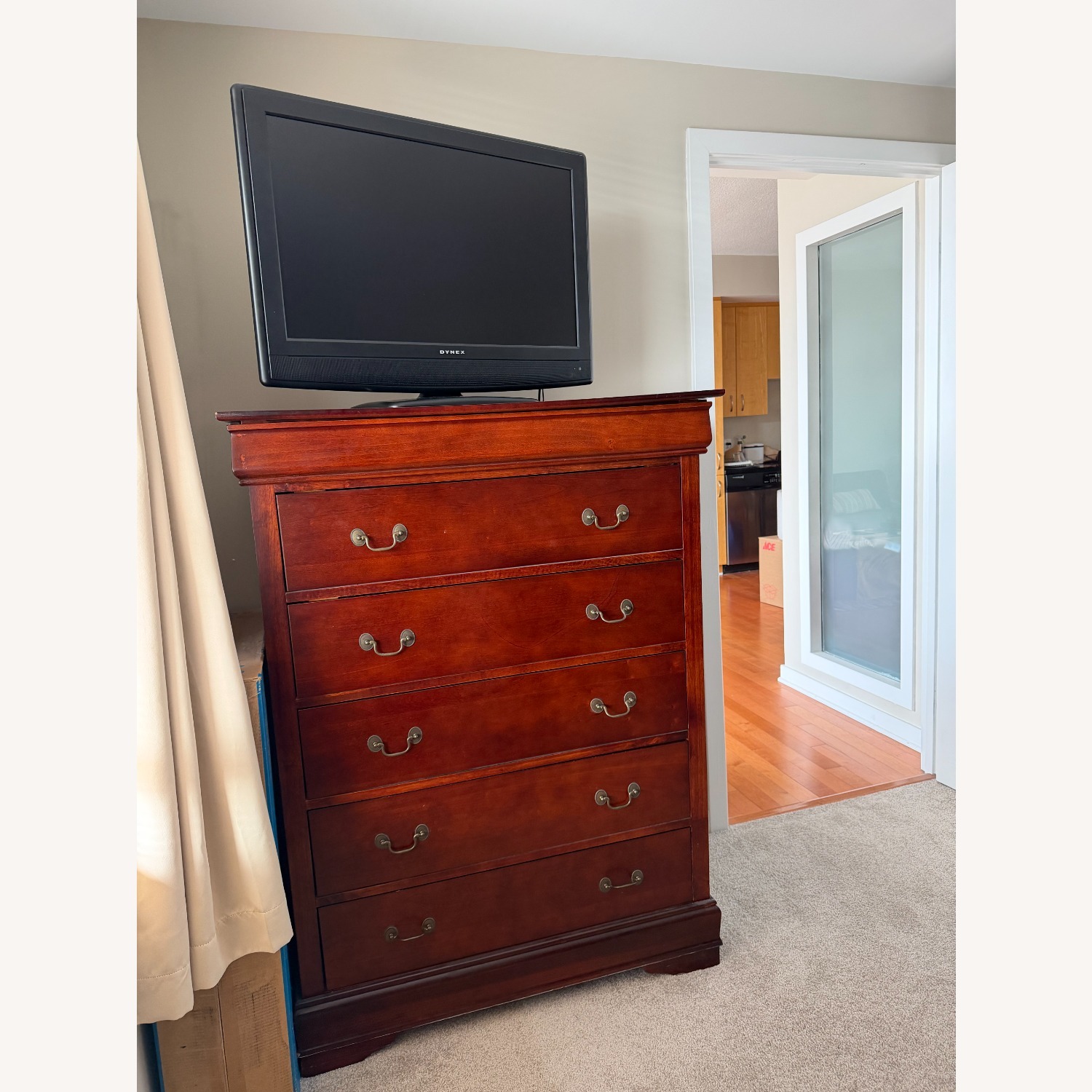 Dark Brown Wood Chest - image-2