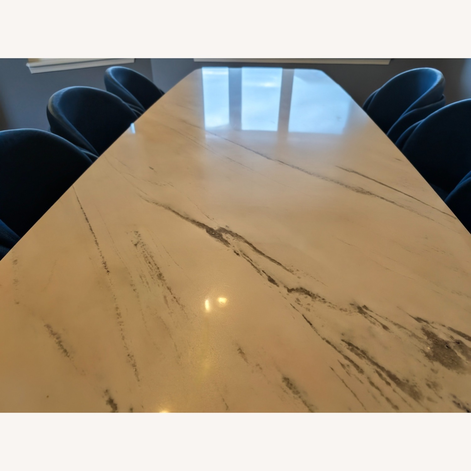 Rove Concepts Evelyn White Marble Dining Table - image-5