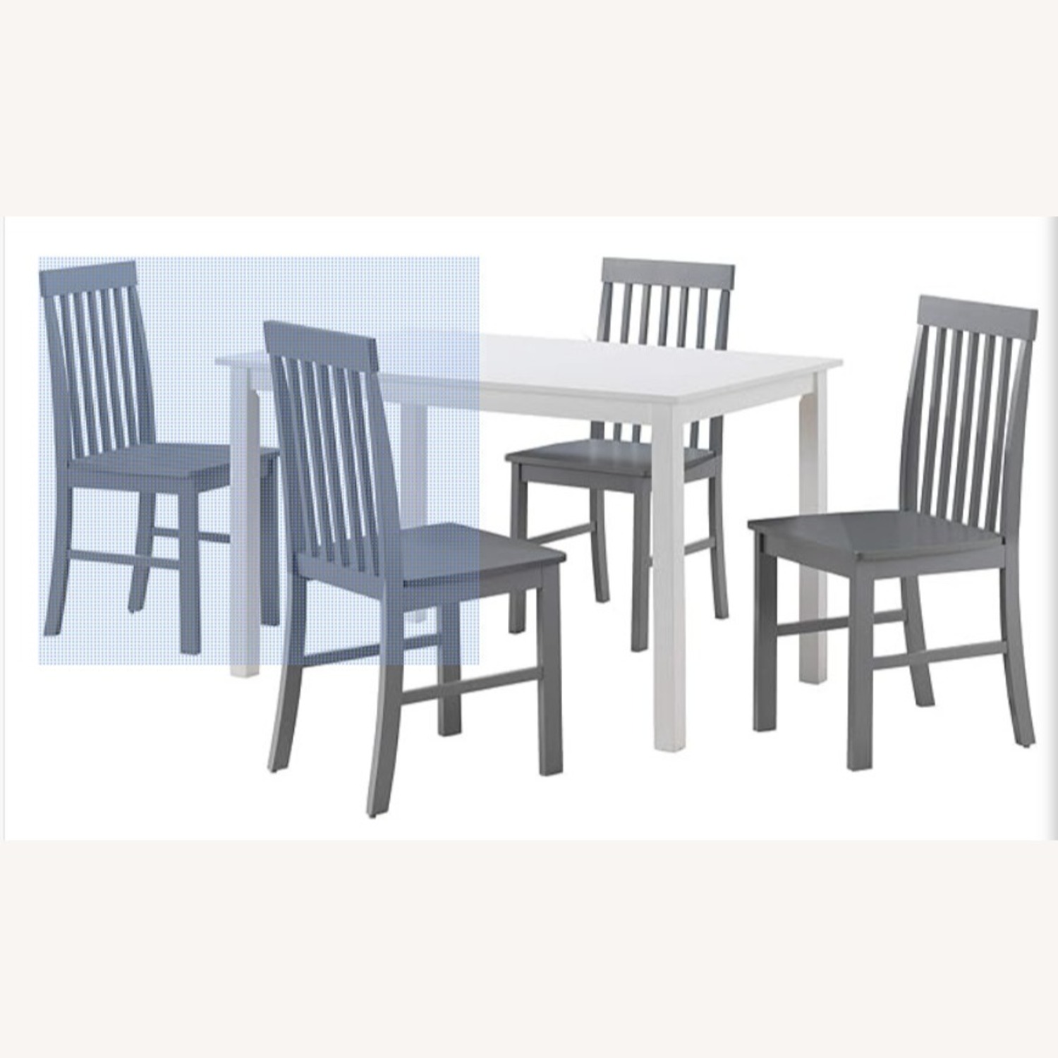Walker Edison 4 Person Dining Table 4 Chairs Set - image-2