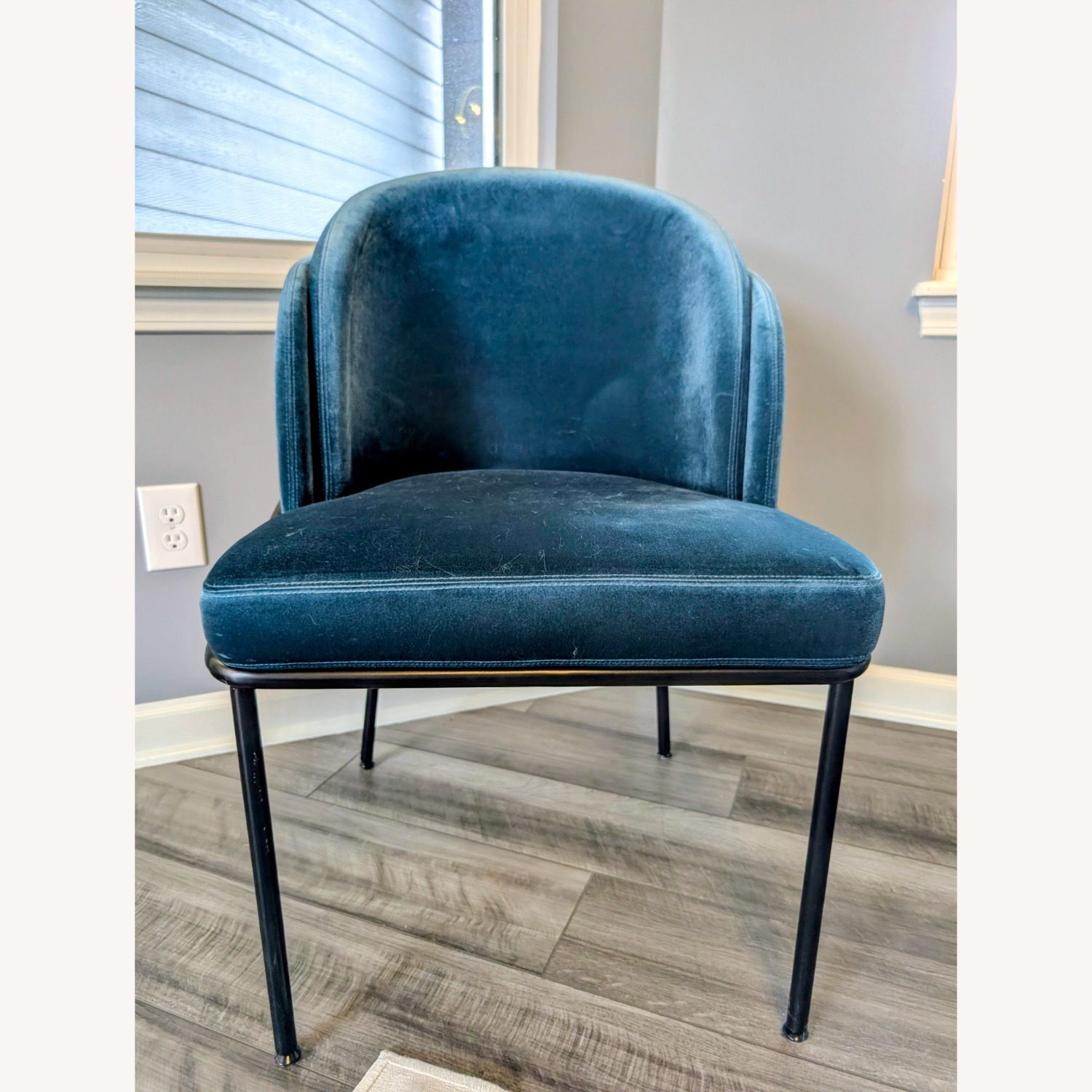 Rove Concepts Angelo Blue Velvet Dining Chairs - image-1