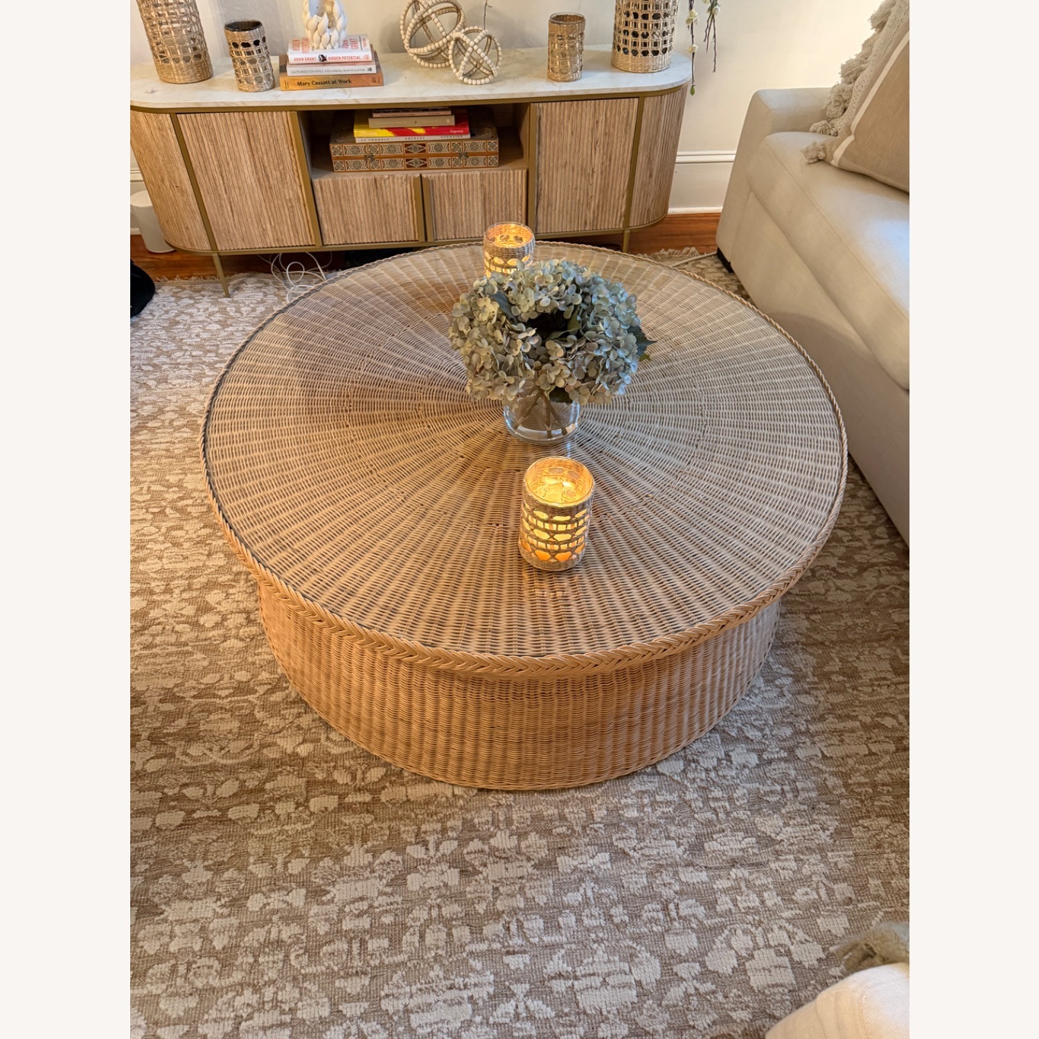Serena & Lily Natural Rattan Coffee Table - image-3