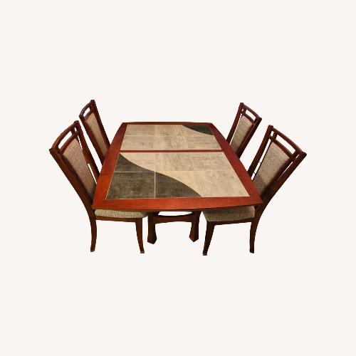 Used Custom Cherry Wood Dining Table for sale on AptDeco