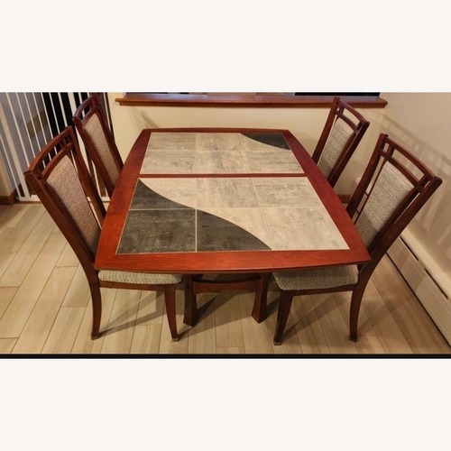 Used Custom Cherry Wood Dining Table for sale on AptDeco