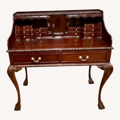 Used Vintage/Antique Chippendale Dark Brown Wood Desk for sale on AptDeco
