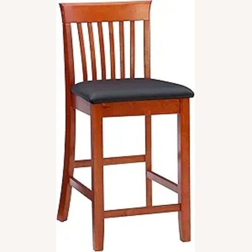 Used Linon Home Decor Red Cherry Wood Bar Stools  for sale on AptDeco