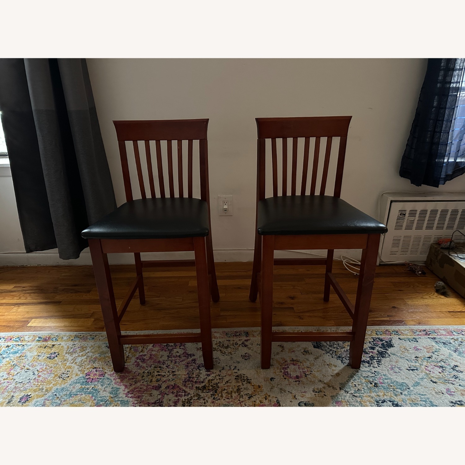 Linon Home Decor Red Cherry Wood Bar Stools  - image-2