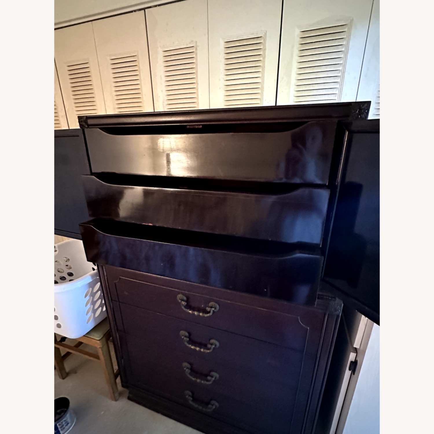 Stratford House Furniture Dark Brown Wood Armoire - image-5