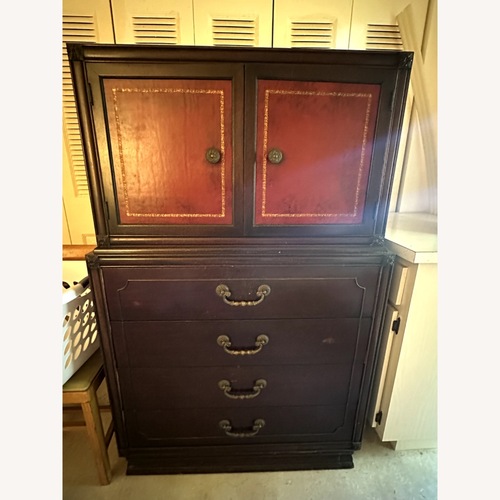 Used Stratford House Furniture Dark Brown Wood Armoire for sale on AptDeco