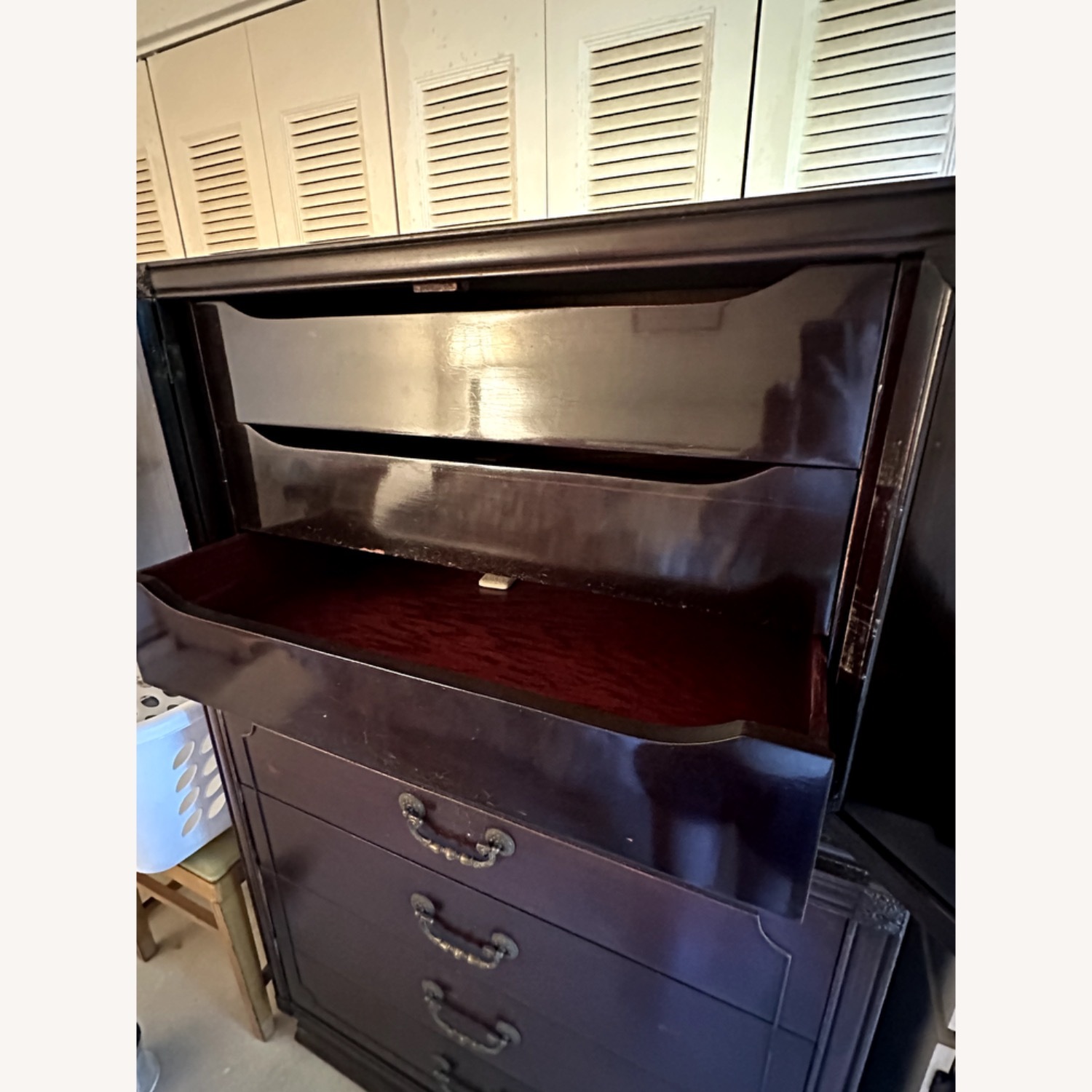 Stratford House Furniture Dark Brown Wood Armoire - image-4