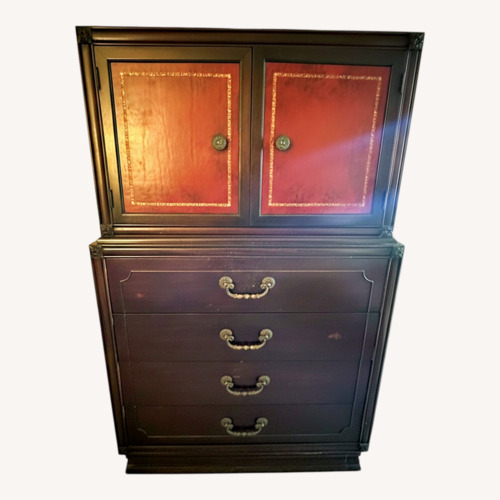 Used Stratford House Furniture Dark Brown Wood Armoire for sale on AptDeco