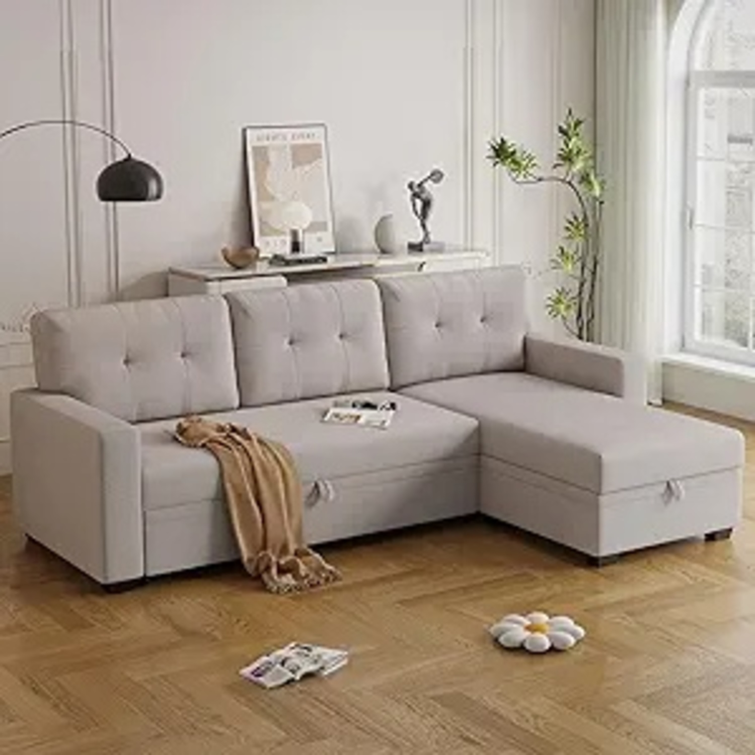 Fabric Sleeper Sofa - image-4