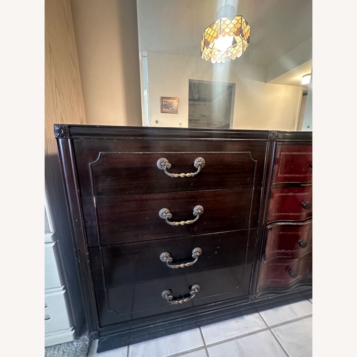 Stratford House Furniture Dark Brown Wood Dresser - image-2