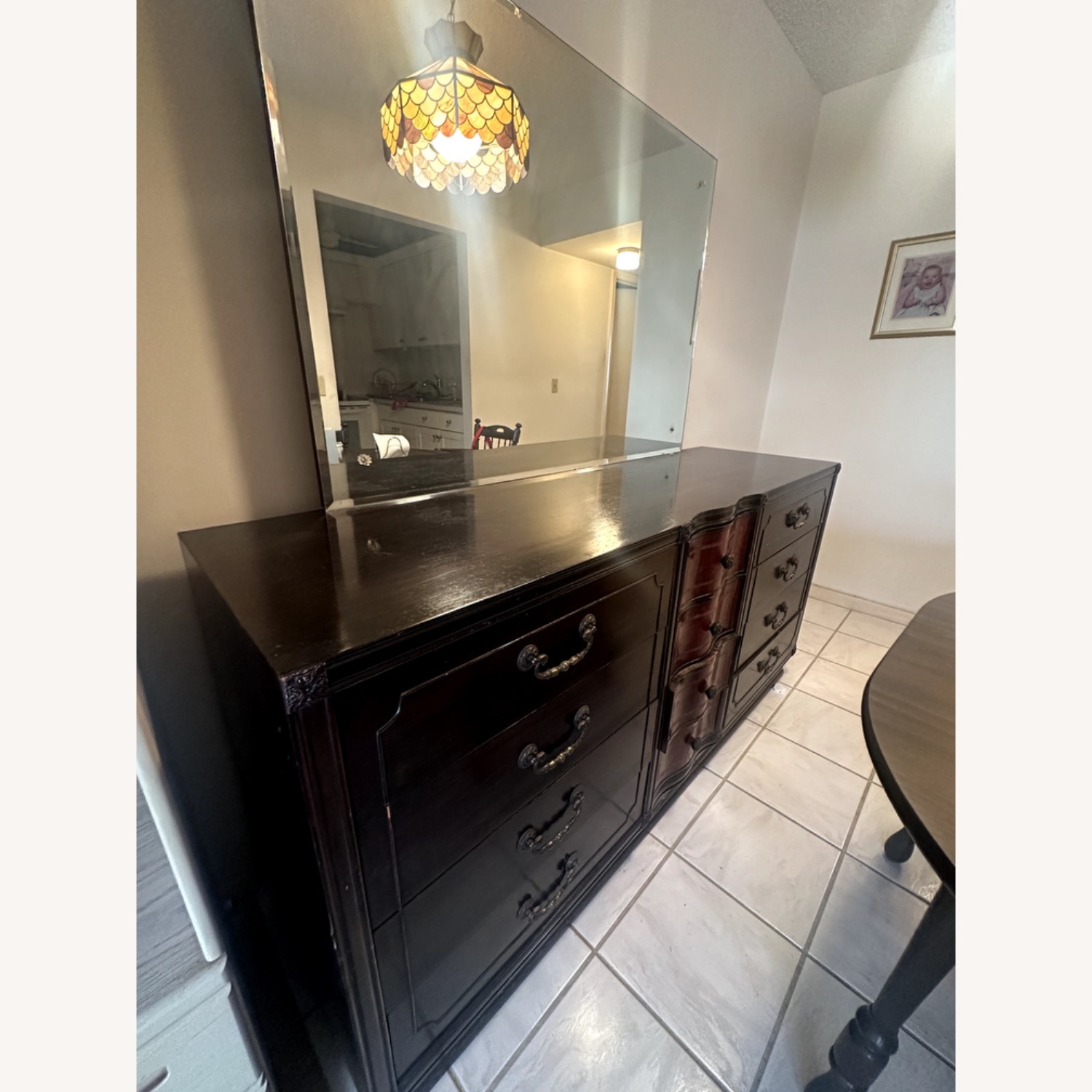 Stratford House Furniture Dark Brown Wood Dresser - image-1