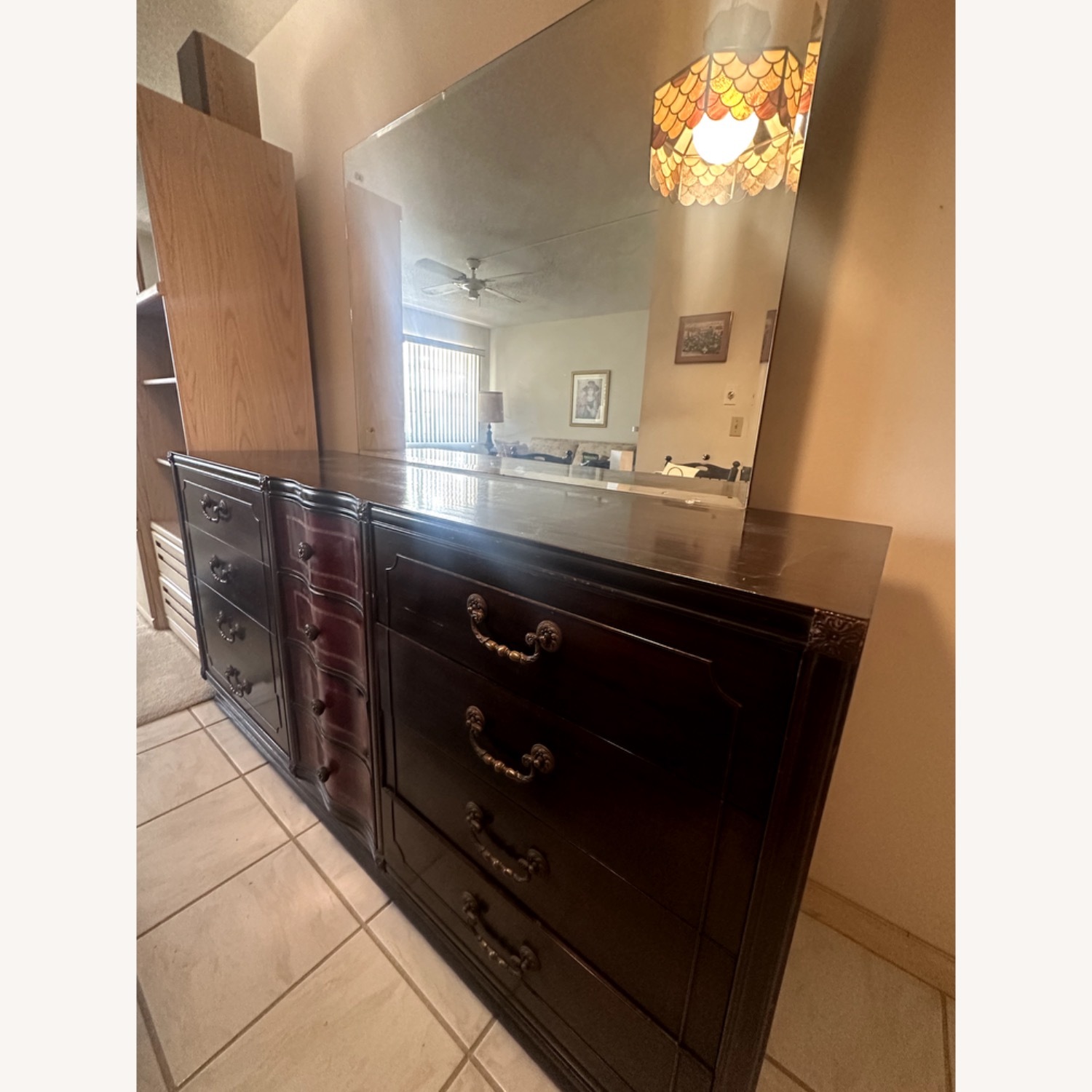 Stratford House Furniture Dark Brown Wood Dresser - image-4