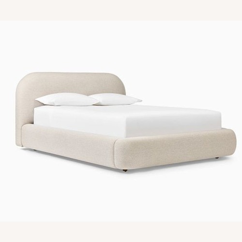 Used West Elm Natural Fabric King Bed for sale on AptDeco