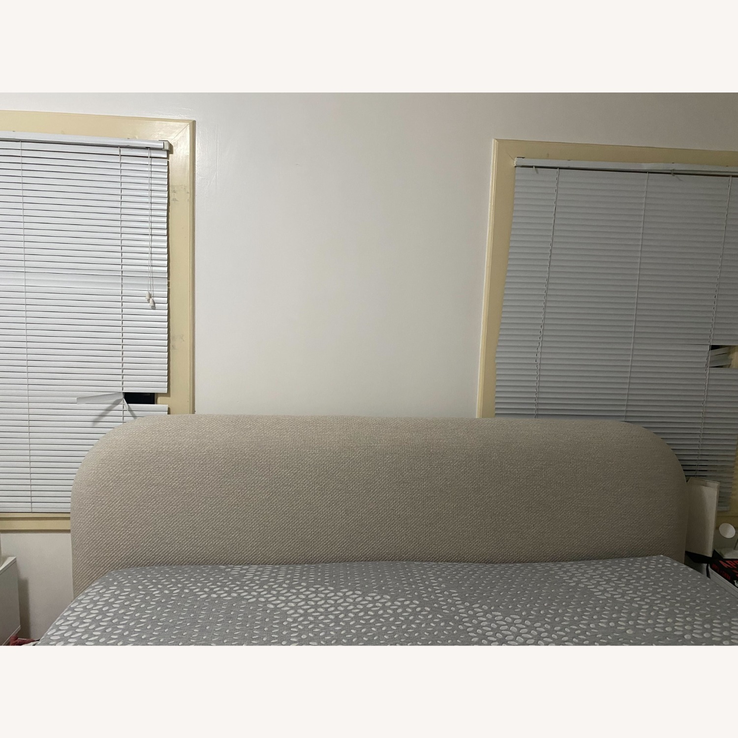 West Elm Natural Fabric King Bed - image-2