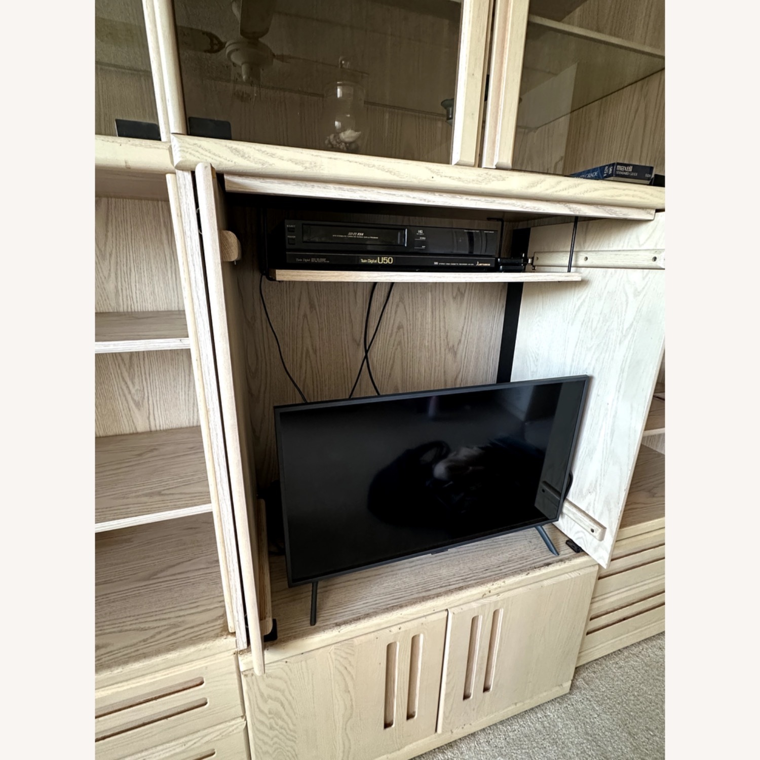 Natural Wood Veneer Media Storage - image-7