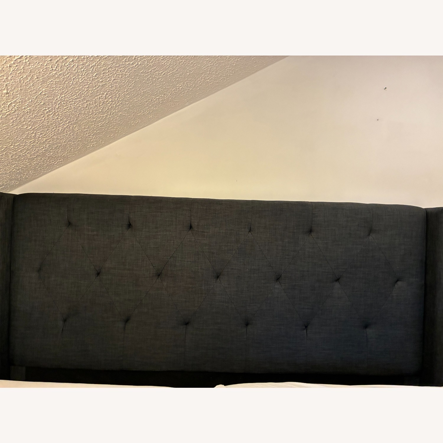 Dark Gray Fabric Headboard - image-4