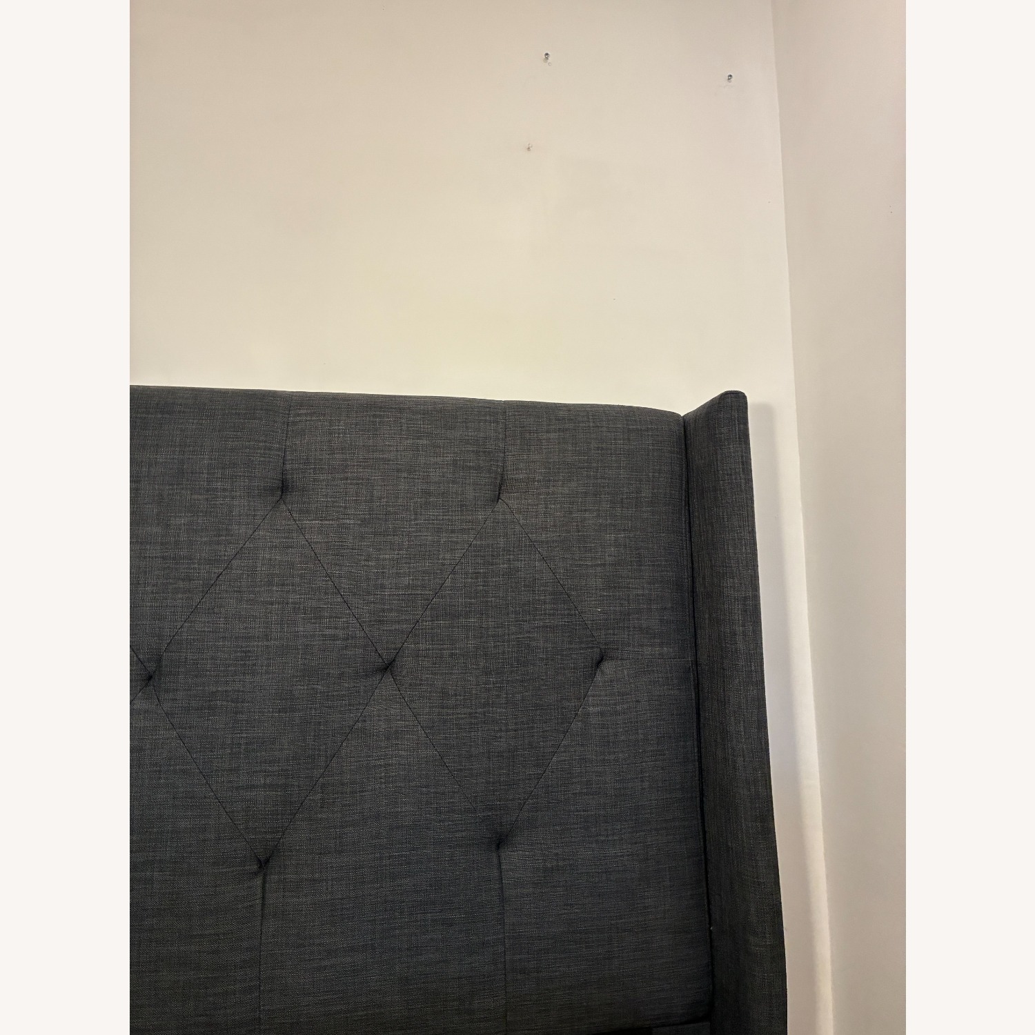 Dark Gray Fabric Headboard - image-3