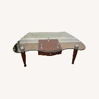 Vintage/Antique Light Brown Glass Coffee Table