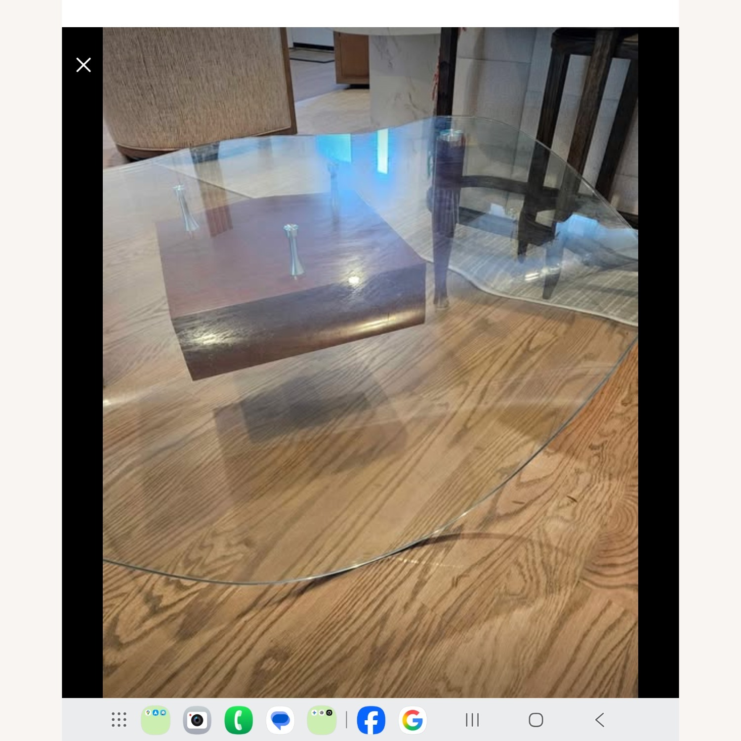 Vintage/Antique Light Brown Glass Coffee Table - image-3