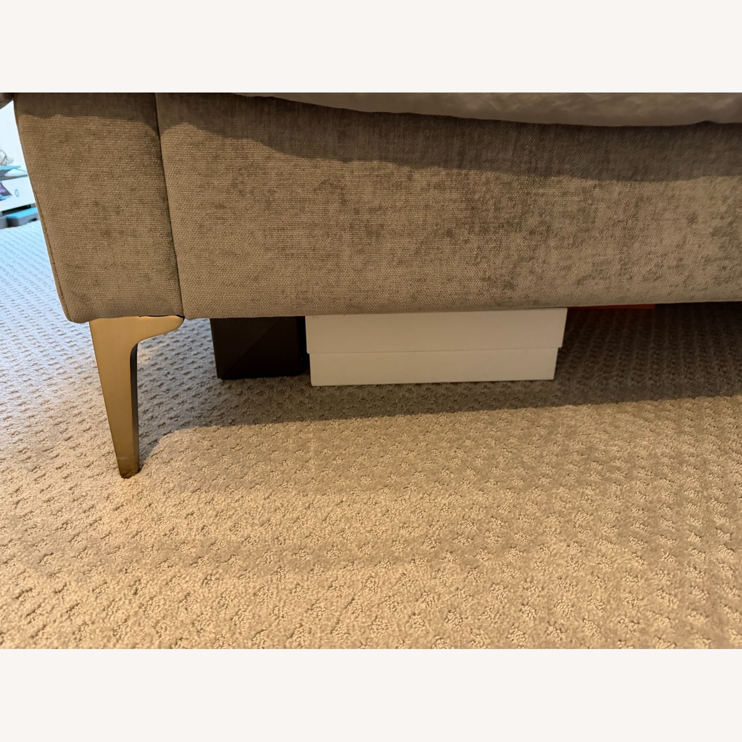 CB2 Dark Gray Fabric King Bed - image-2