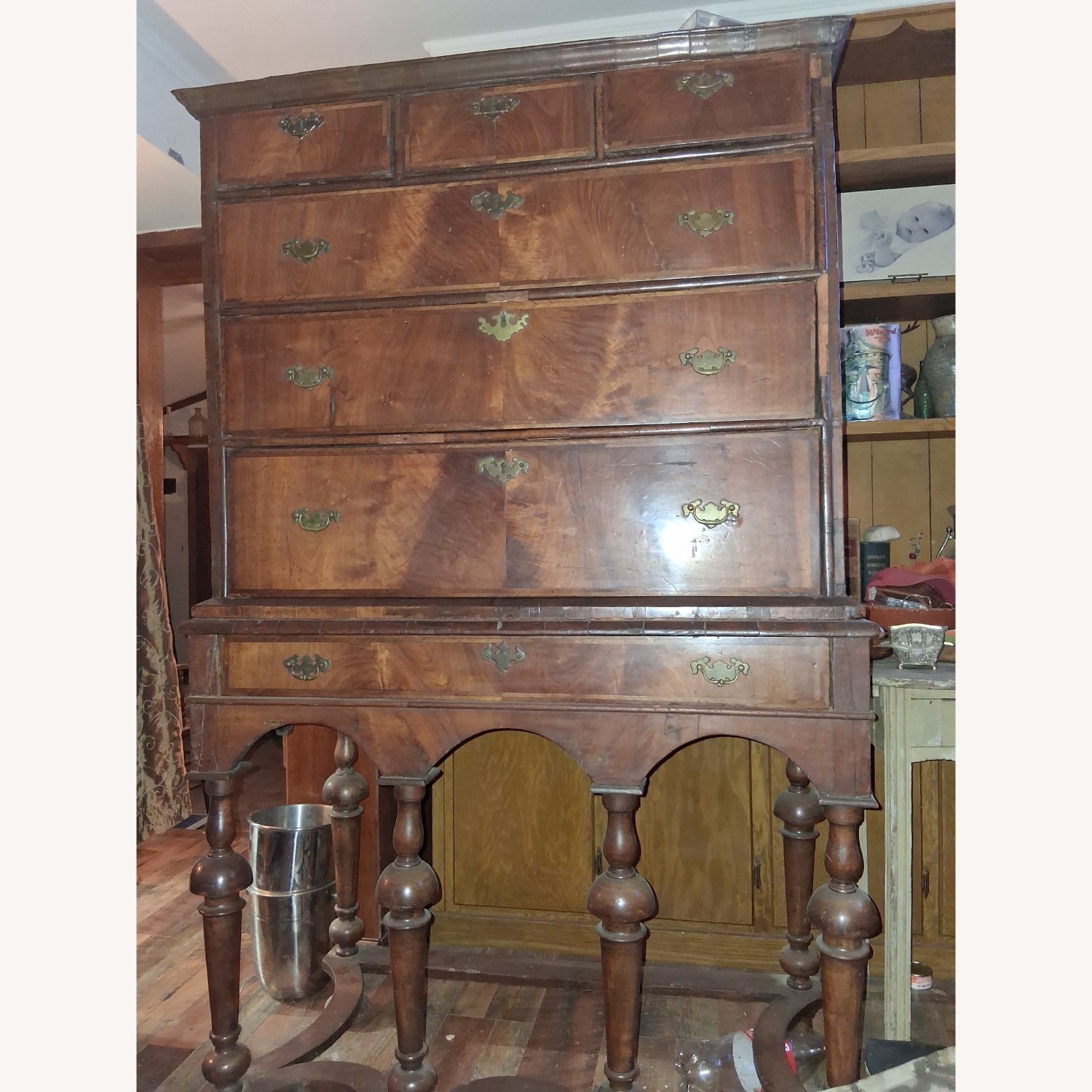 Vintage/Antique Finds Dark Brown Wood Dresser - image-1