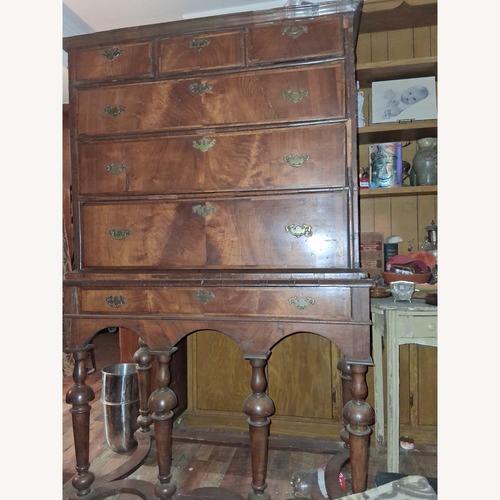Used Vintage/Antique Finds Dark Brown Wood Dresser for sale on AptDeco