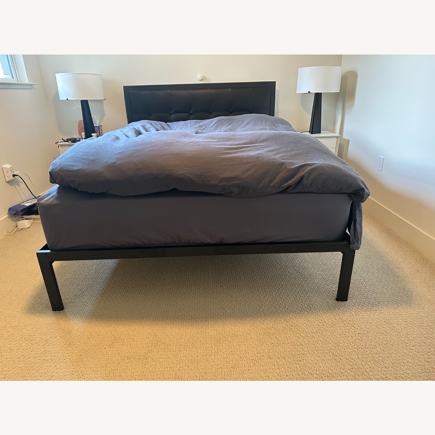 Room & Board Berin Black Leather Queen Bed - image-3